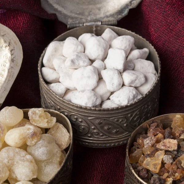 Home Assortment of ethically sourced resins and incense in bowl